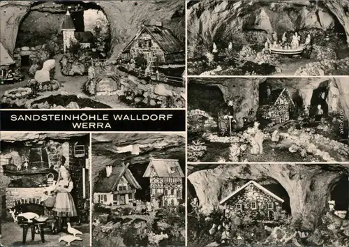 Ansichtskarte Walldorf (Werra) Sandsteinhöhle/Märchenhöle 1978