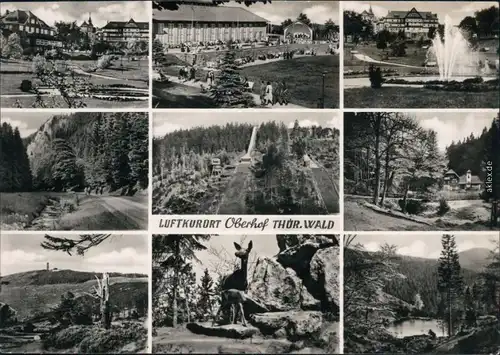 Oberhof (Thüringen) Kuranlagen, Kurpark mit Freiluftbühne,   1960