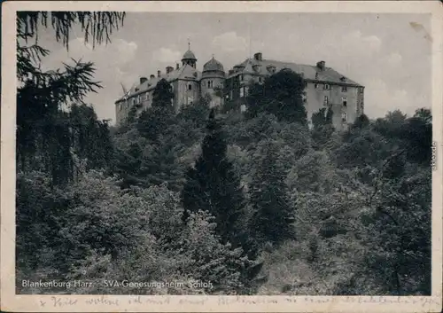 Ansichtskarte Blankenburg (Harz) Schloss Blankenburg 1959