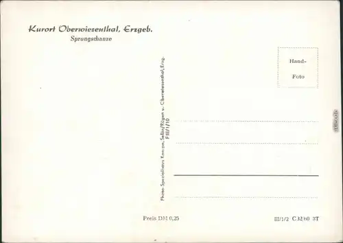 Ansichtskarte Oberwiesenthal Spungschanzen im Winter 1960