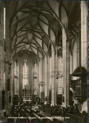 Ansichtskarte Annaberg-Buchholz St. Annenkirche - Altar 1964