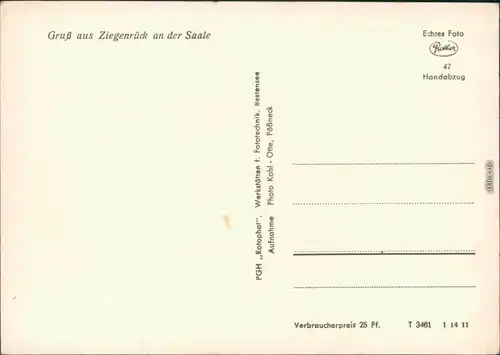 Ansichtskarte Ziegenrück/Saale Überblick, Ortsmotive, Brücke 1961
