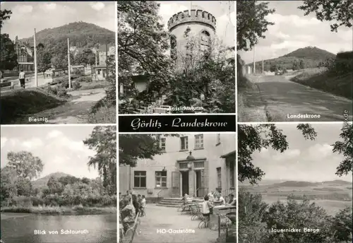 Görlitz Zgorzelec Mehrbild - Landekrone auf dem Berg - Umland 1975 