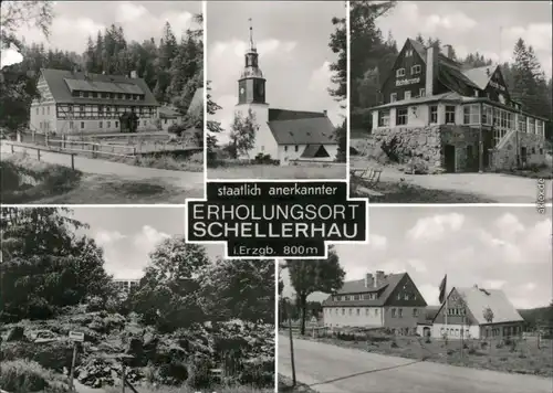 Schellerhau Altenberg (Erzgebirge)  Gasthof Richtkrone, Ortsmotiv, Gutshof 1985