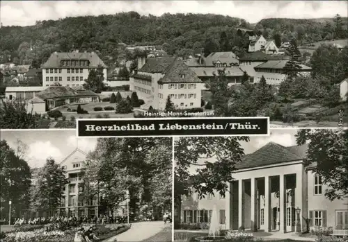 Ansichtskarte Bad Liebenstein Heinrich-Mann-Sanatorium, Kurhaus, Badehaus 1972