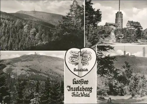 Ansichtskarte Brotterode Großer Inselberg / Inselsberg mit Wetterwarte 1972