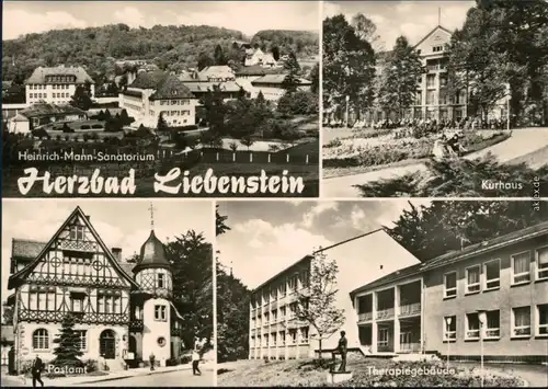 Bad Liebenstein Heinrich-Mann-Sanatorium, Kurhaus, Postamt, Therapiegebäude 1969