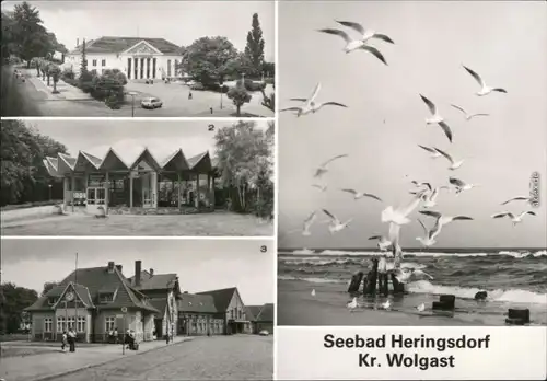 Heringsdorf Usedom Kulturhaus, Ausstellungspavillon, Bahnhof 1986