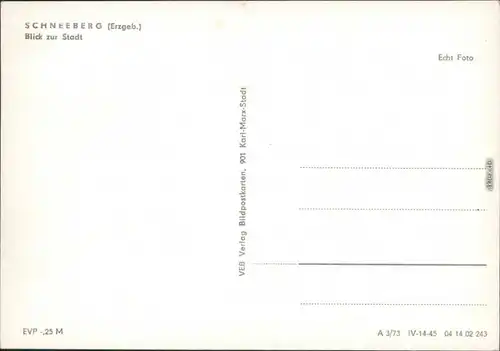 Ansichtskarte Schneeberg (Erzgebirge) Panorama-Ansicht 1973