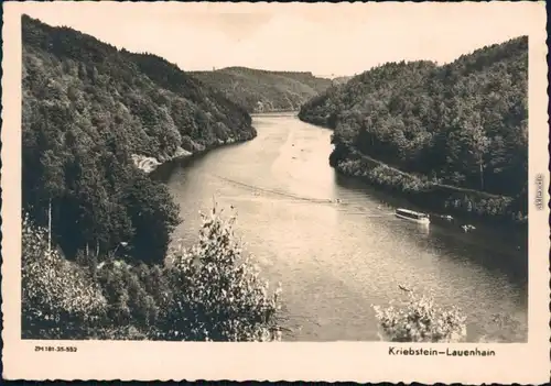 Ansichtskarte Lauenhain-Mittweida Talsperre Kriebstein 1963