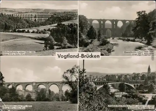 Plauen (Vogtland) Vogtland-Brücken: Göltzschtalbrücke,    1958