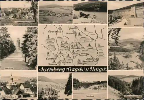Sosa (Erzgebirge)-Eibenstock Umland-Ansichten: Sosa, Eibenstock, Erlabrunn 1960
