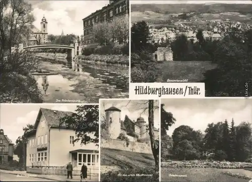 Hildburghausen Friedenspark, Panorama-Ansicht, Bahnhofshotel  1968