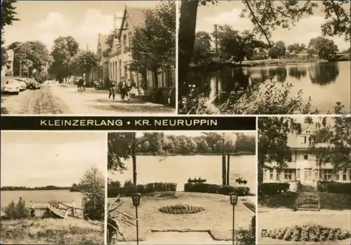 Kleinzerlang- Rheinsberg Dorfstraße, Teilansicht,  FDGB-Café 1970