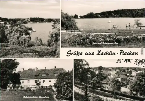 Flecken Zechlin Schwarzar See, Park am Schwarza See,   Oberschule,  1970