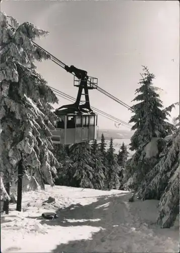 Ansichtskarte Oberwiesenthal Fichtelberg-Schwebebahn / Seilbahn 1960