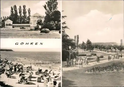 Ansichtskarte Göhren (Rügen) Musikpavillon, Strand, Promenade 1971