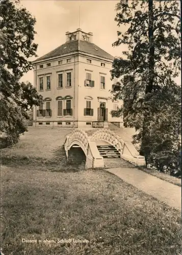 Ansichtskarte Waldersee (Jonitz)-Dessau-Roßlau Schloss Luisium 1963