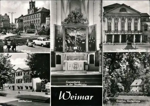 Weimar Rathaus, Cranachbild in der Stadtkirche, DEutasches   1979