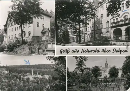 Hohwald (Sachsen) Kurhaus, Ortsmotiv, Überblick, Blick zur Kuranlage 1983