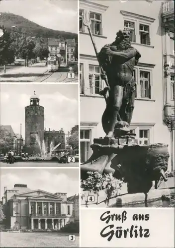 Görlitz Zgorzelec Landeskrone  Endstation Biesnitz Frauenturm  Marienplatz 1978