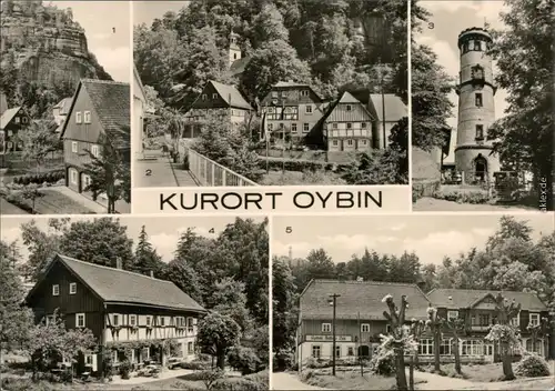 Oybin Teilansichten, Aussichtsturm auf dem Hochwald, Oberlausitzer   1978/0000