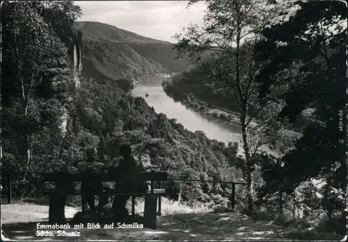 Ansichtskarte Schmilka Emmabank, Panorama-Ansicht 1985 