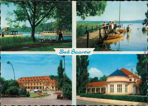 Ansichtskarte Bad Saarow Bootsanlegestelle, Ortsmotive, Kurhaus 1965