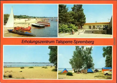 Spremberg Grodk Talsperre - See mit Botten, Gaststätte, Strand, Zeltplatz 1984