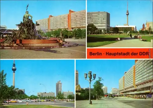 Berlin Neptunbrunnen Magistrale Alexanderstraße, Magistrale Ansichtskarte 1981