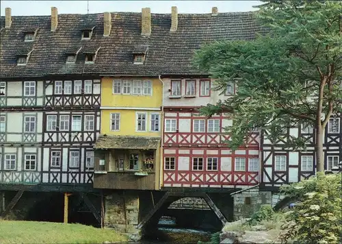 Ansichtskarte Erfurt Krämerbrücke 1986