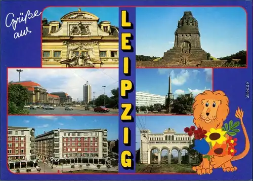 Leipzig Romanushaus, Völkerschlachtdenkmal, Hauptbahnhof, Mendebrunnen uvm. 1995