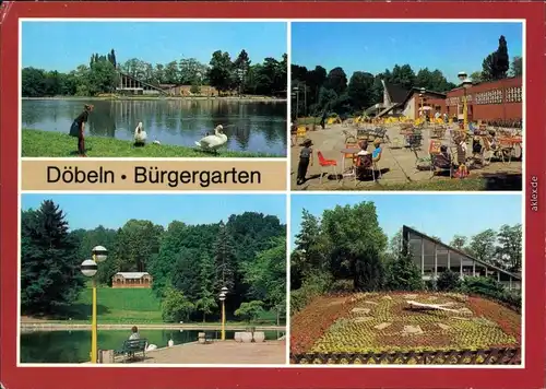 Ansichtskarte Döbeln Bürgergarten 1986
