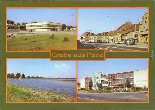 Peitz  HO-Gaststätte, Hauptstraße, Fischteich, Juri-Gagarin-Oberschule 1985