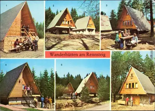 Ansichtskarte Neustadt am Rennsteig Wanderhütten 1979