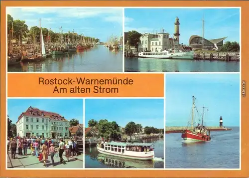 Warnemünde Rostock  Teepott Weißen Flotte Käppn Brass, Fischkutter  Mole 1983