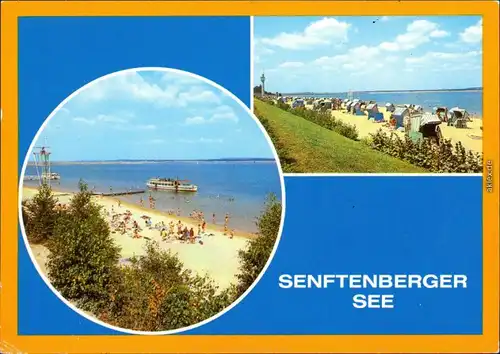 Großkoschen Senftenberg Niederlausitz Strand und Bootsanlegestelle g1982