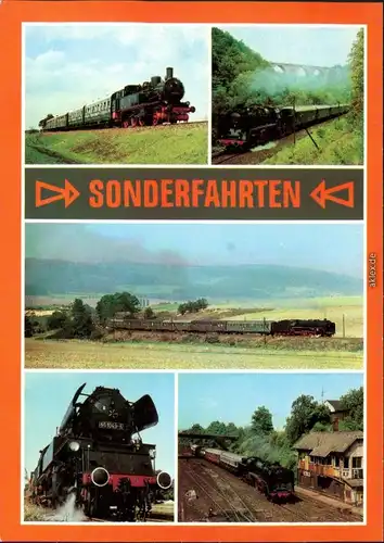 Ansichtskarte  Soderfahrten - Traditionslokomotiven 1984