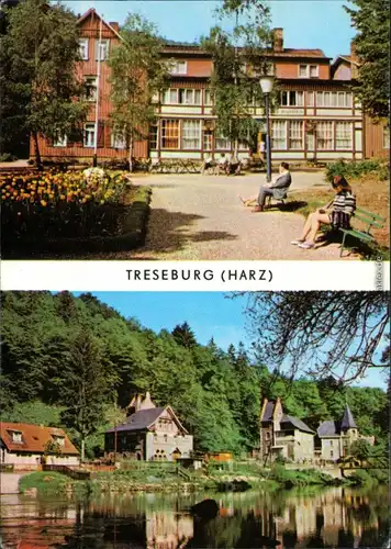 Ansichtskarte Treseburg FDGB-Erholungsheim Haus Wildstein, An der Halde 1975