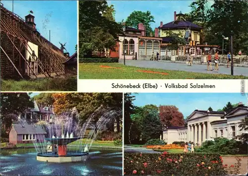 Schönebeck Gradierwerk, HOG Kurpark, Am Schwanenteich, Lindenbad 1976