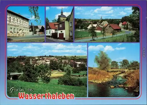 Wasserthaleben Gaststätte "Zum Frosch", Kirche, Panorama-  1995