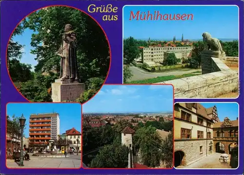 Mühlhausen, Vogtland-Bad Elster Müntzerdenkmal, Panorama-Ansicht,  1995