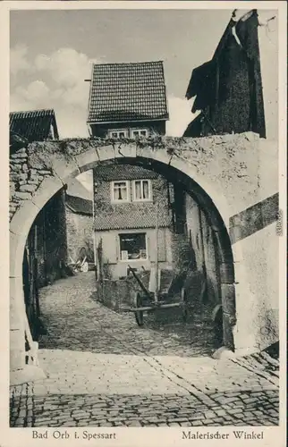 Ansichtskarte Bad Orb Straße - Malerischer Winkel 1926 