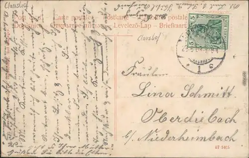 Ansichtskarte Bad Kissingen Weg zum Ciziushof 1908 