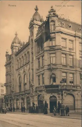 Ansichtskarte Antwerpen Anvers Theatre des Varietes - Straße 1907 