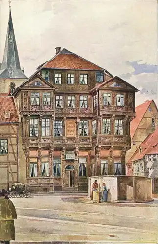 Hildesheim Künstlerkarte: Neustädter Schenke am Neustädter Markt 1922 