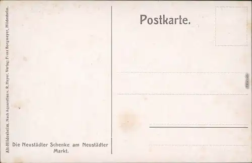 Hildesheim Künstlerkarte: Neustädter Schenke am Neustädter Markt 1922 