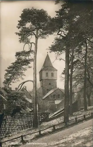 Ansichtskarte Hildesheim Weg am Kehrwiederturm 1930 