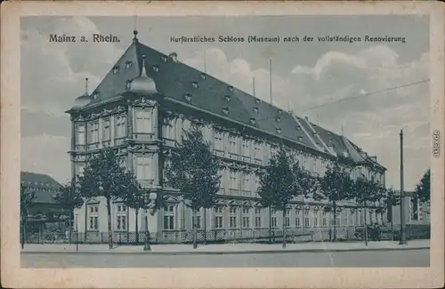 Ansichtskarte Mainz Partie am Schloß nach dr Renovierung 1918 