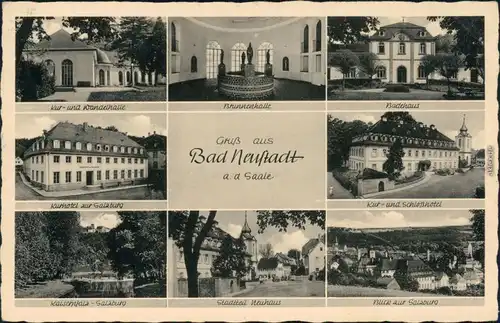 Bad Neustadt a.d. Saale Kur- und Wandelhalle, Brunnenhalle, Badehaus 1951